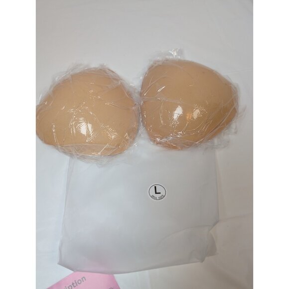 Sticky Bra Inserts Push Up - Double Sided Adhesive Breast Pads Sz Large - Picture 5 of 12